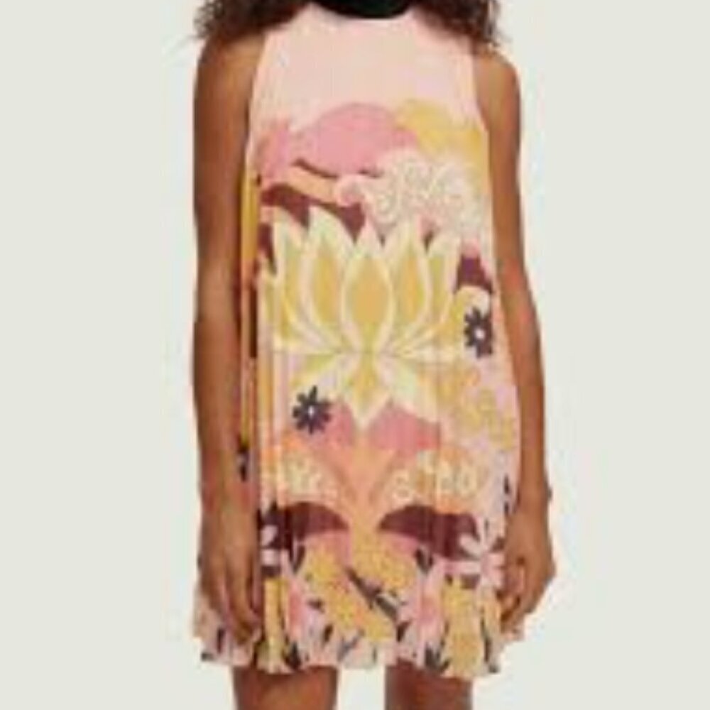 Pleated Mini Dress